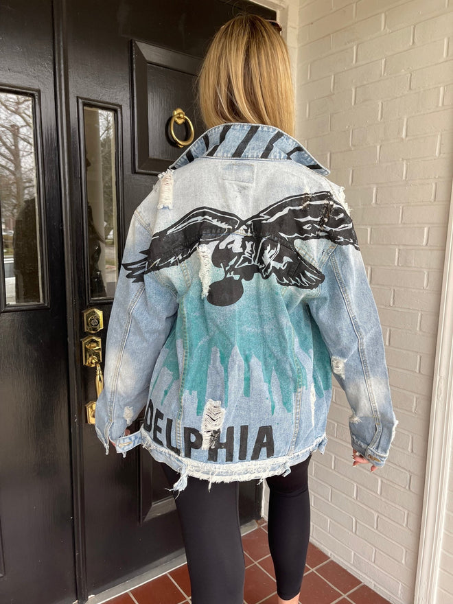 Philly Skyline Jean Jacket - altruesm