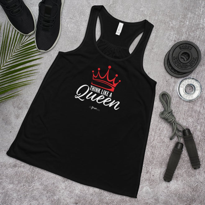 Think Like a Queen Flowy Racerback Tank - altruesm