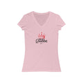 Think Like a Queen Short Sleeve V - Neck Tee - altruesm