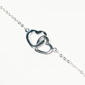 Two Hearts Sterling Silver Bracelet - altruesm