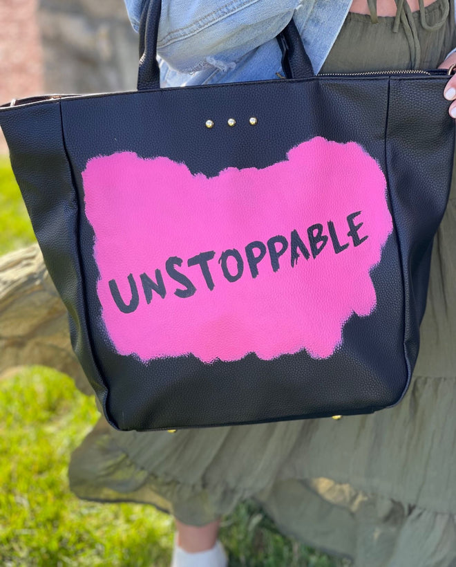 Unstoppable Black Tote Bag - altruesm