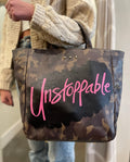 Unstoppable Script Camo Tote Bag - altruesm