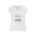 Woman with a Voice Short Sleeve V - Neck Tee - altruesm