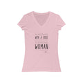 Woman with a Voice Short Sleeve V - Neck Tee - altruesm