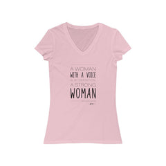 Woman with a Voice Short Sleeve V-Neck Tee