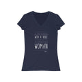 Woman with a Voice Short Sleeve V - Neck Tee - altruesm