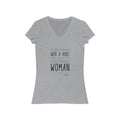 Woman with a Voice Short Sleeve V - Neck Tee - altruesm