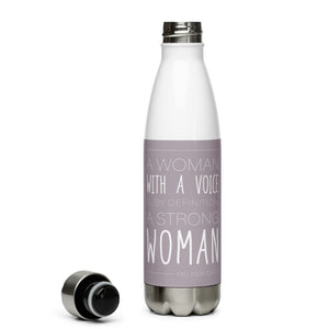 Woman With a Voice Stainless Steel Water Bottle - altruesm