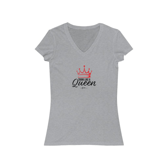 Think Like a Queen Short Sleeve V-Neck Tee